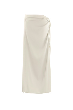 Long skirt knotted - beige  h5 