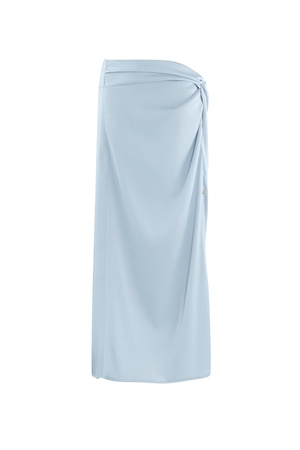 Long skirt knotted - light blue  h5 