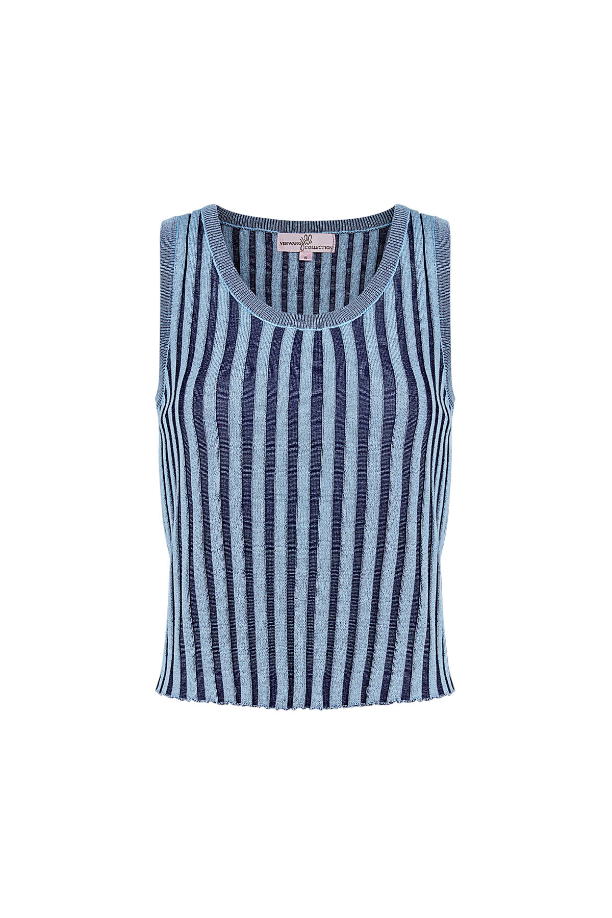 Sleeveless, striped top medium – blue 2