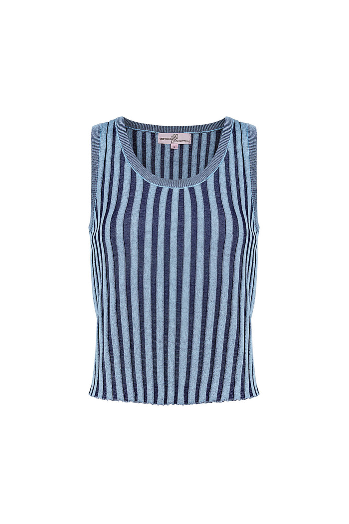 Sleeveless, striped top large – blue 