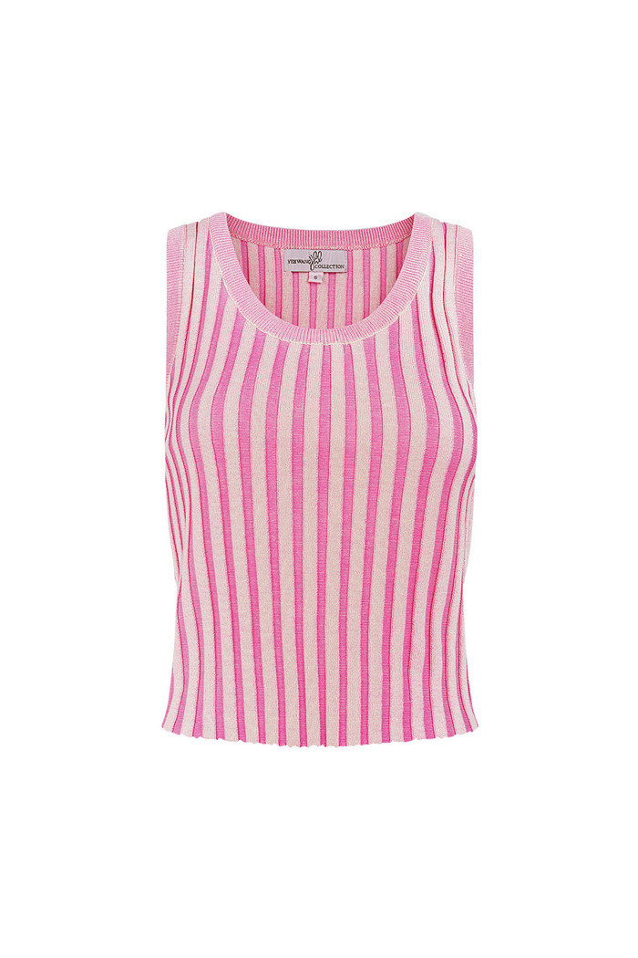 Top rayé sans manches small – rose 