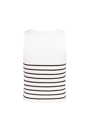Striped, sleeveless top with classic edge small - white h5 Picture8