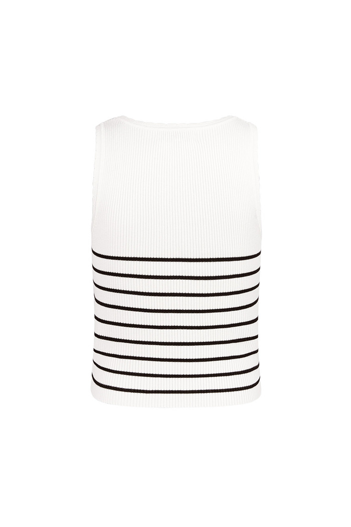 Striped, sleeveless top with classic edge medium – white Picture8