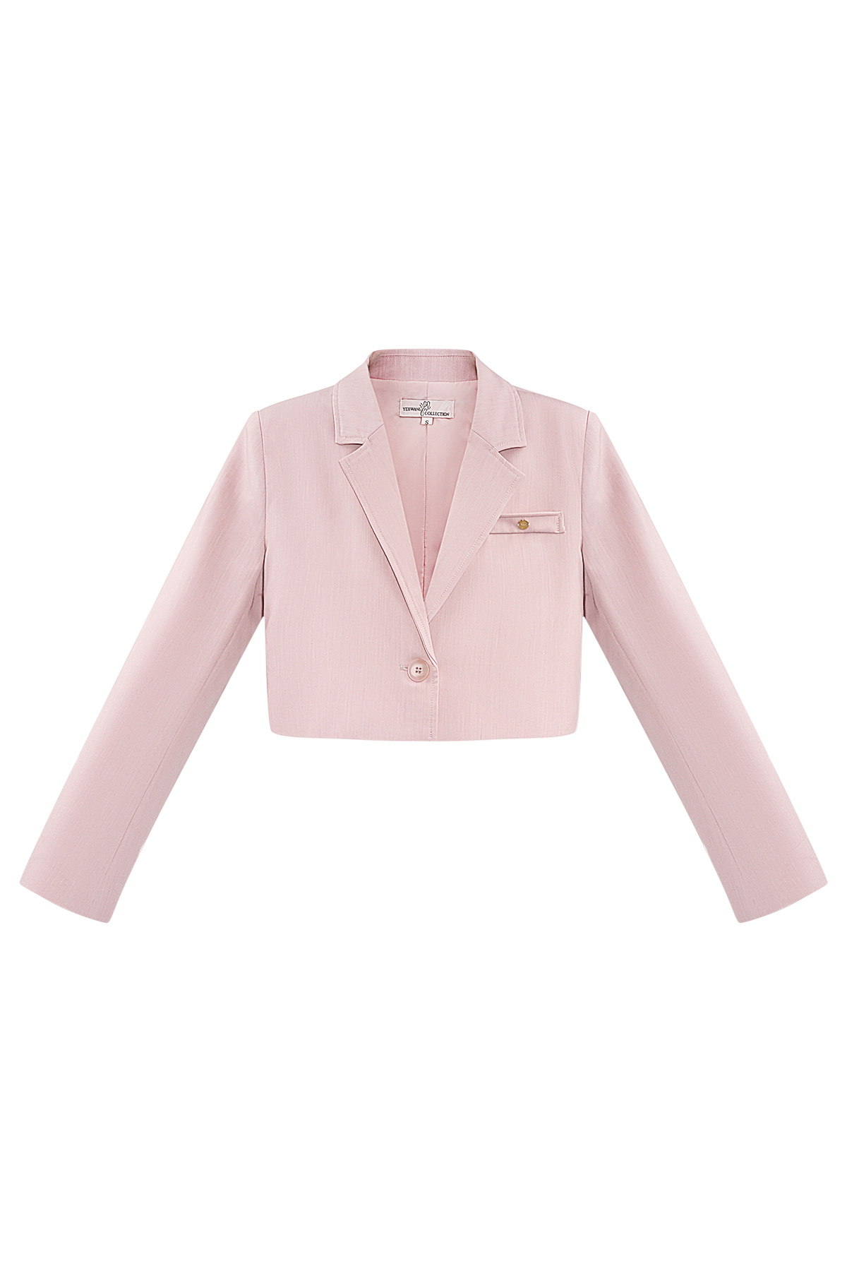 Cropped blazer - pink  h5 