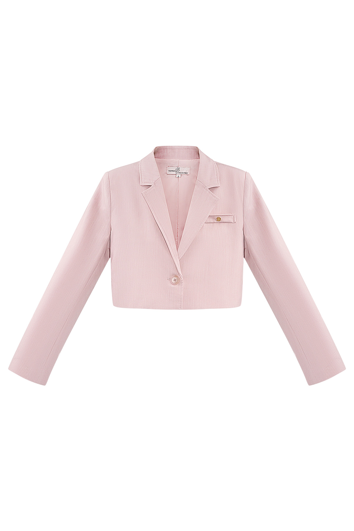 Cropped blazer - pink  2