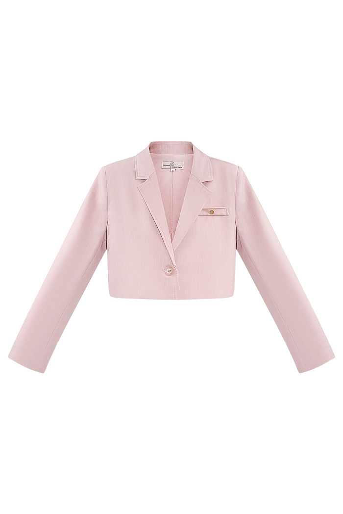 Cropped blazer - pink  