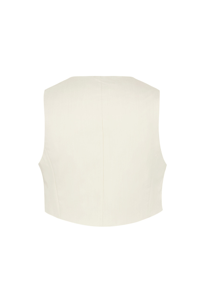 Cropped waistcoat - off-white  Picture7