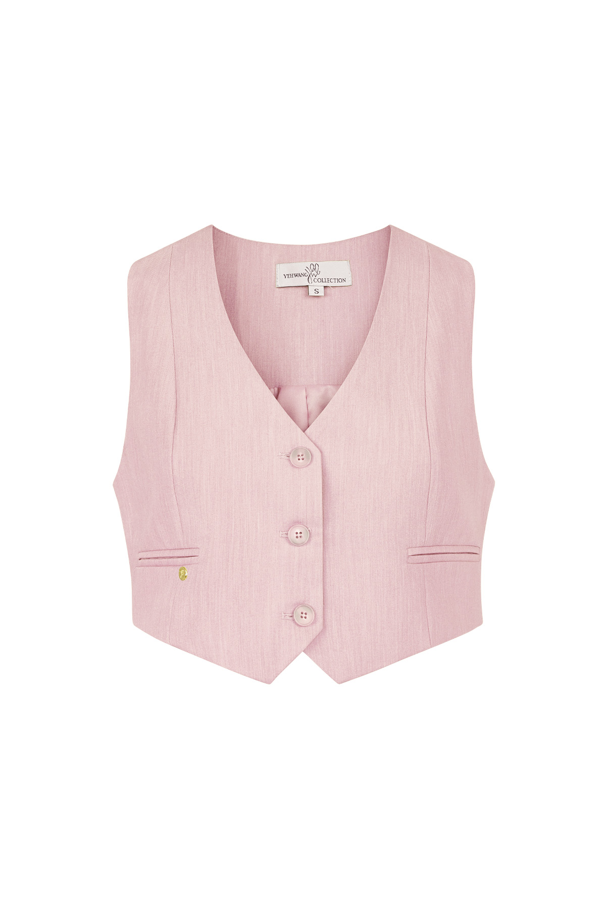 Cropped waistcoat - pink