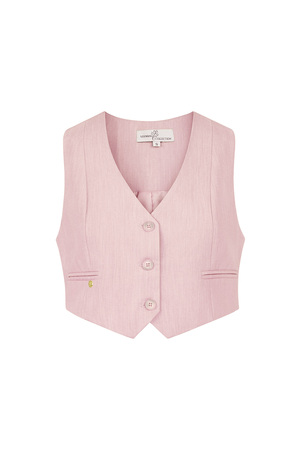 Cropped waistcoat - pink h5 