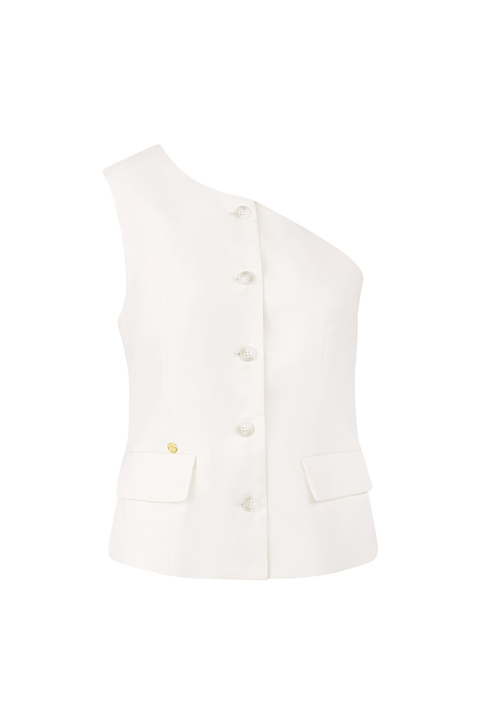Off shoulder waistcoat - off-white  
