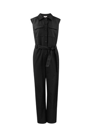 Jumpsuit sleeveless with pockets - black  h5 