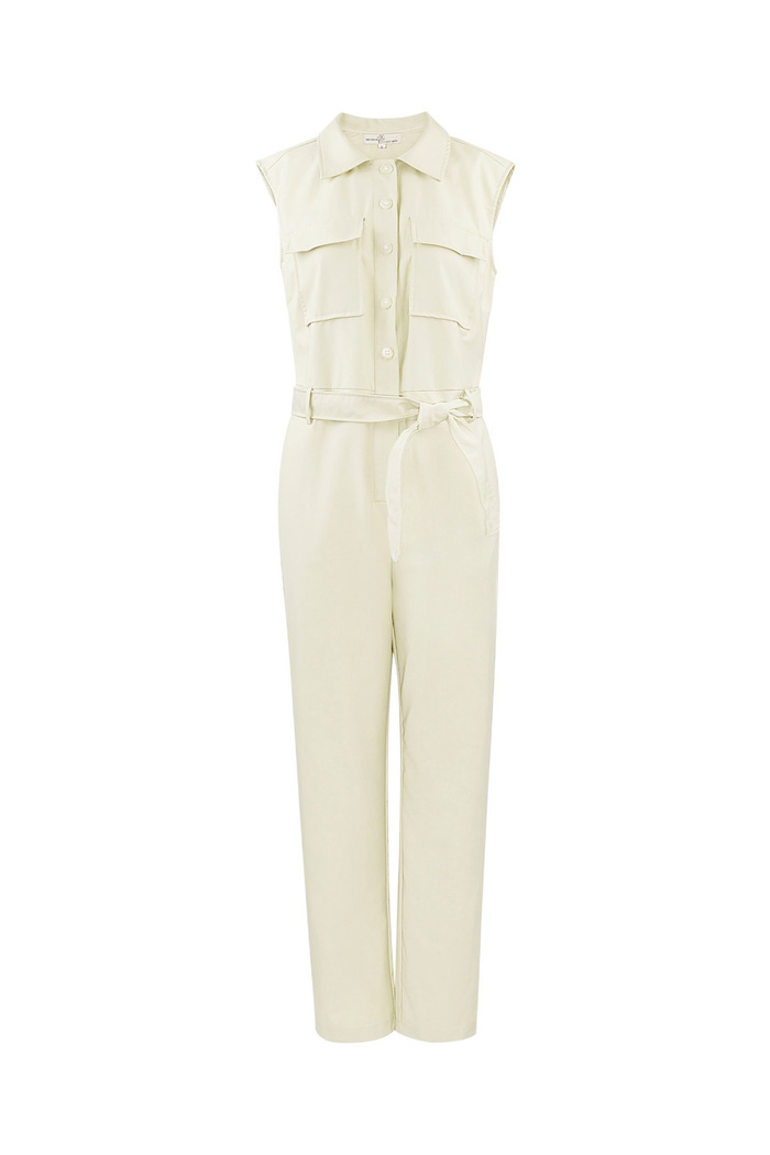 Jumpsuit sleeveless with pockets - off-white  