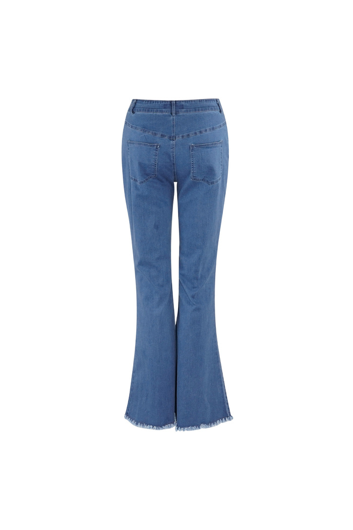 Jeans a zampa d'elefante - blu Immagine2