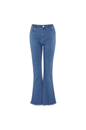 Jeans a zampa d'elefante - blu h5 