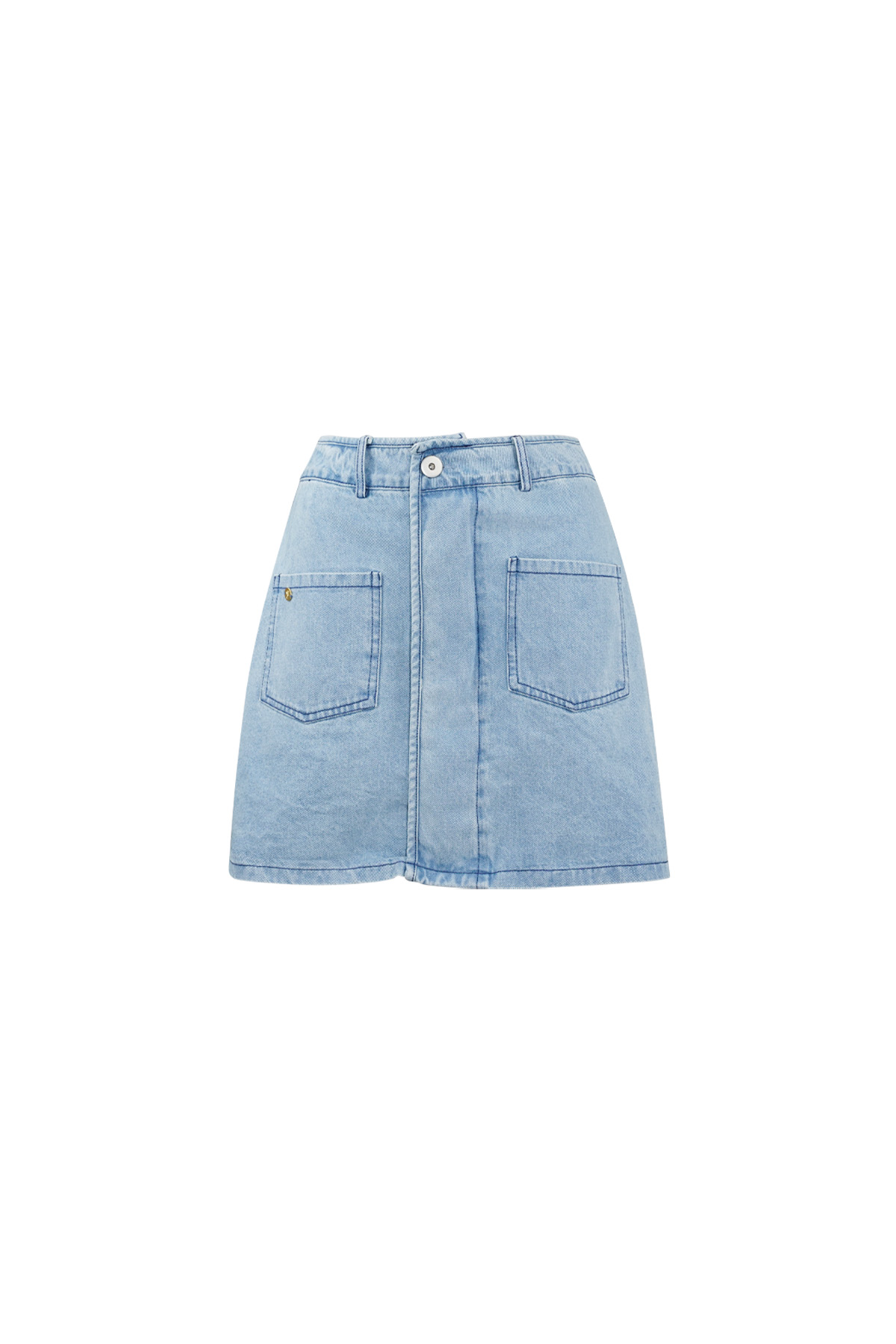 Denim skirt with pockets - blue 2