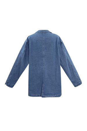 Denim blazer with buttons - blue  h5 Picture7
