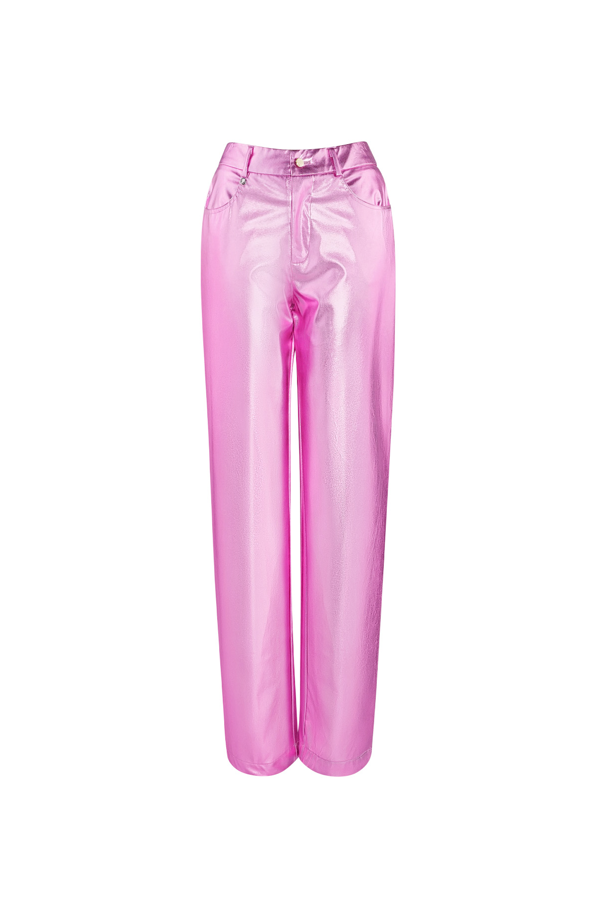 Pantalon métallisé - rose