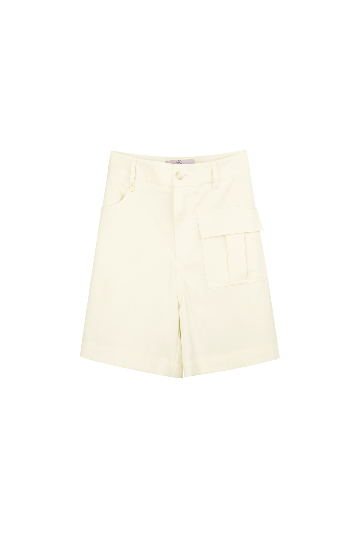 Shorts with pocket - cream 