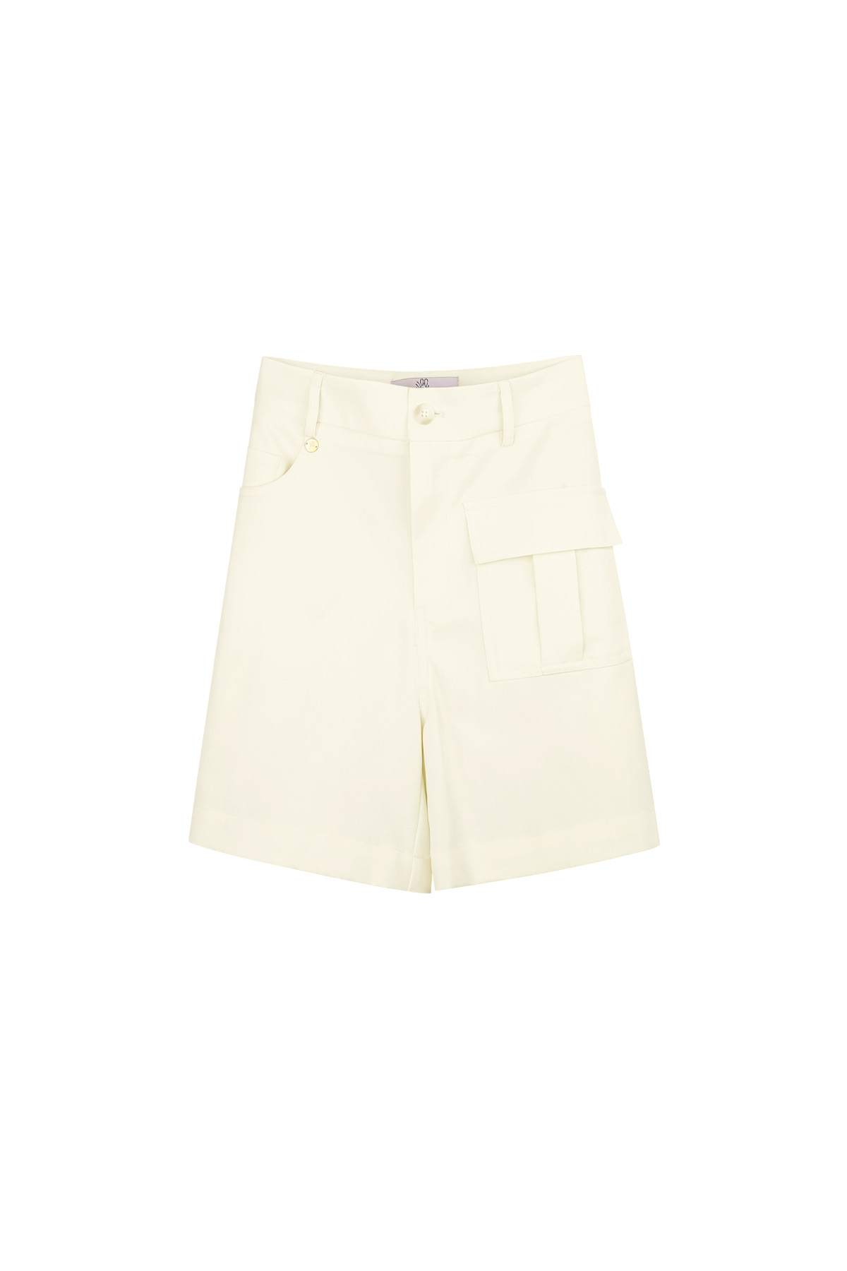 Shorts with pocket - cream  2