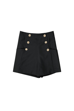 Shorts with gold buttons - black h5 