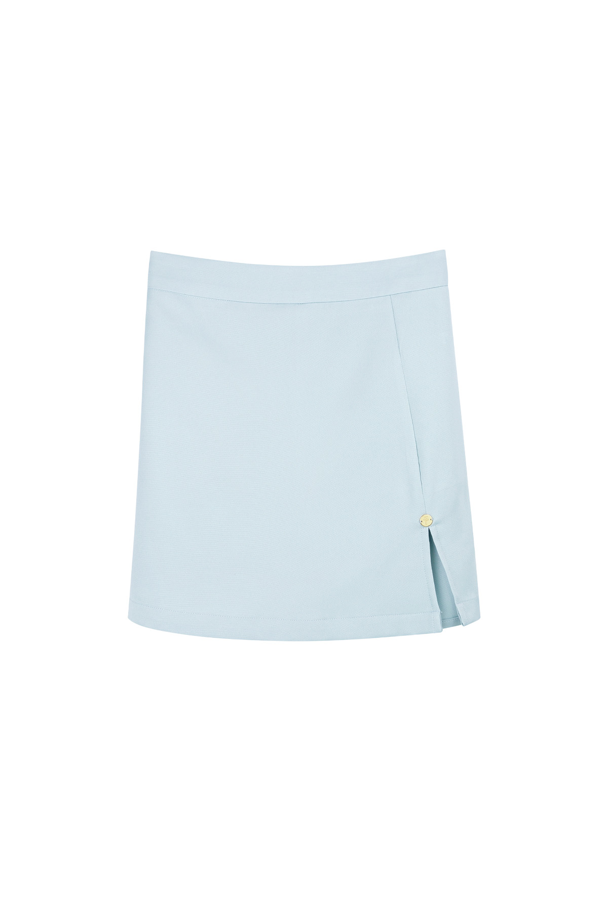 Mini skirt with slit - blue 