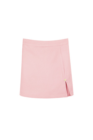 Mini skirt with slit - pink  h5 