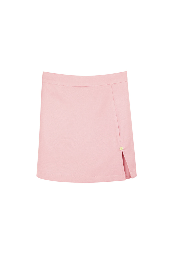 Mini skirt with slit - pink  