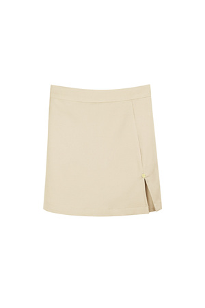 Mini skirt with split - beige  h5 
