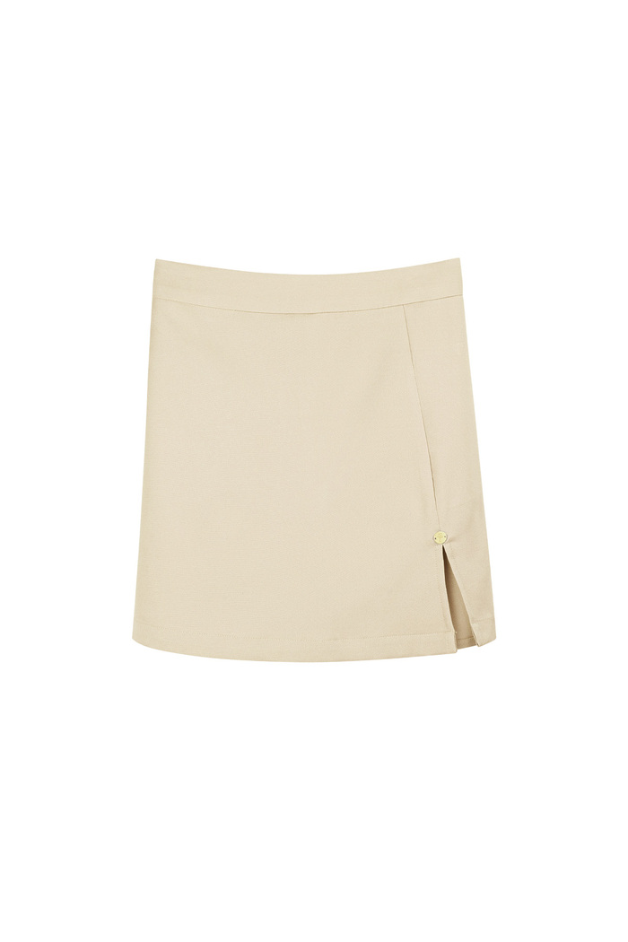 Mini skirt met split - beige  