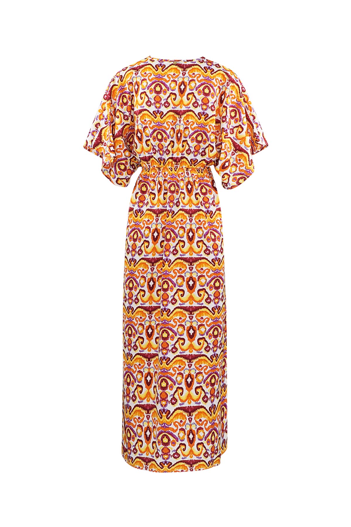 Lange jurk met print - oranje  Afbeelding7