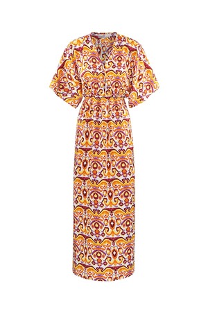 Langes Kleid mit Aufdruck - Orange  h5 