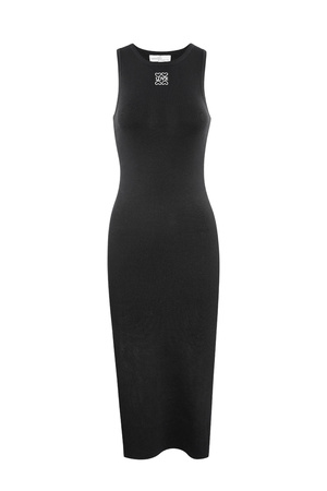 Uzun örgü elbise aşkı - siyah h5 