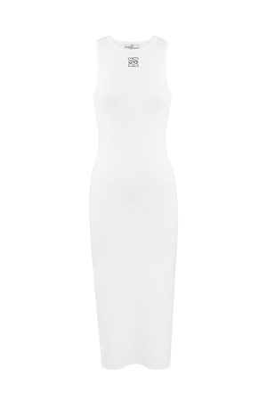 Uzun örgü elbise aşkı - beyaz h5 