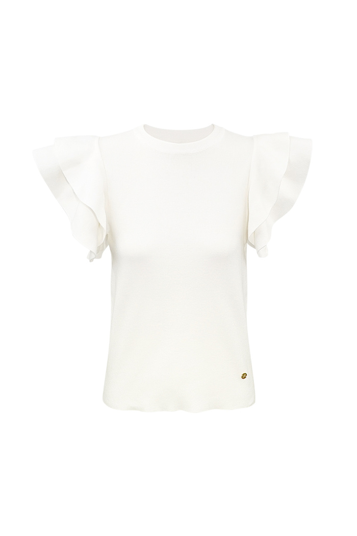 Top open flare sleeve - white 