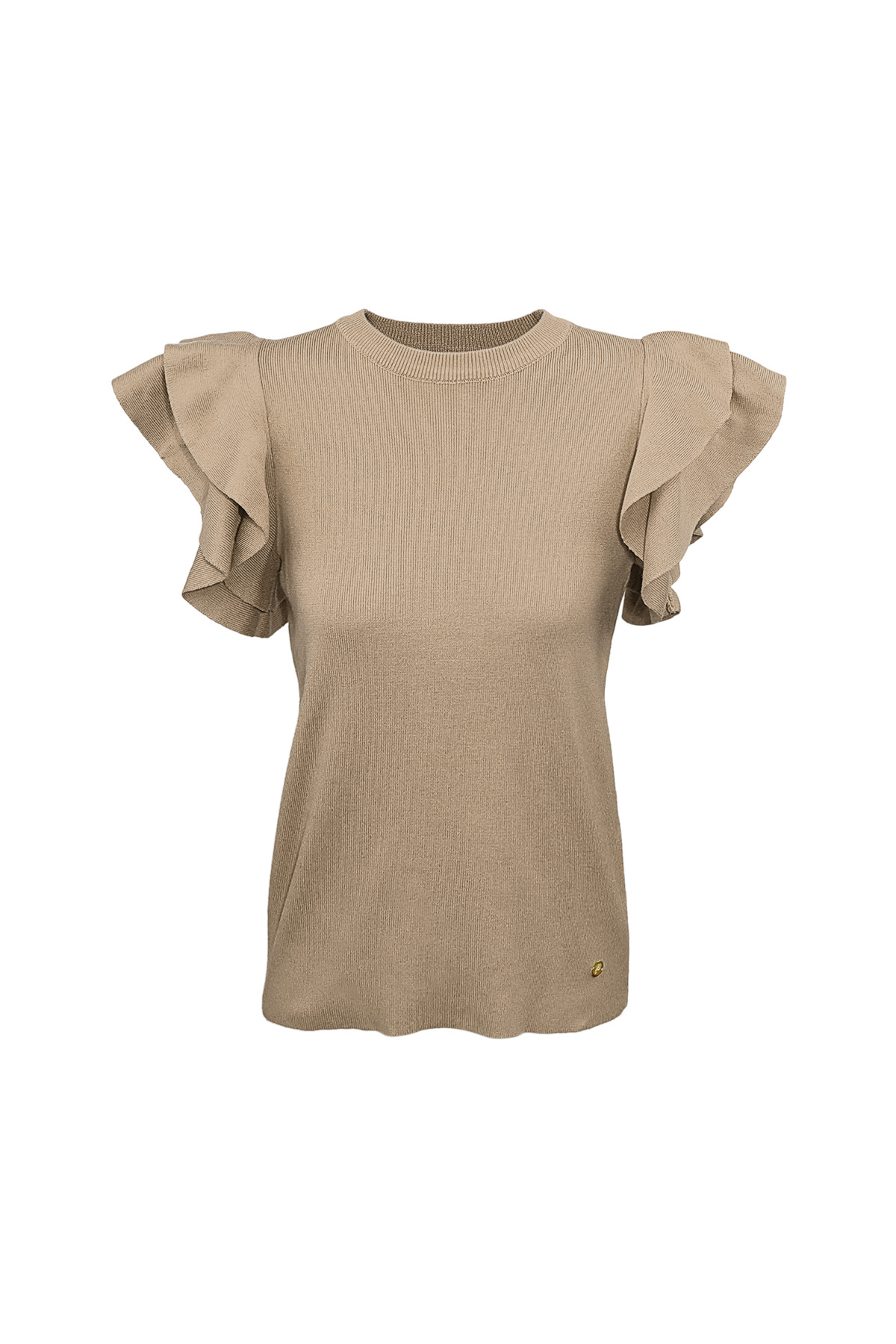 Top open flare sleeve - beige 2