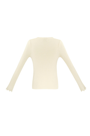 maglione con scollo a V - bianco sporco  h5 Immagine8