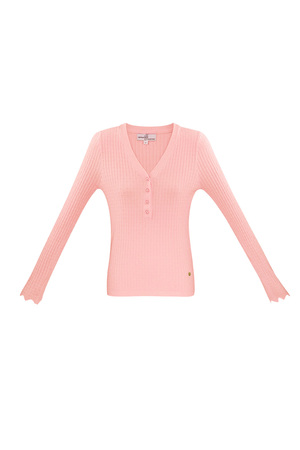 v-neck sweater - baby pink  h5 
