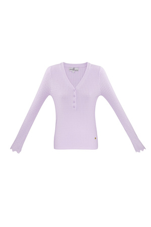 Pullover mit V-Ausschnitt – rosa  h5 