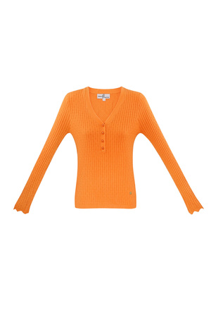 maglione con scollo a V - arancione  h5 