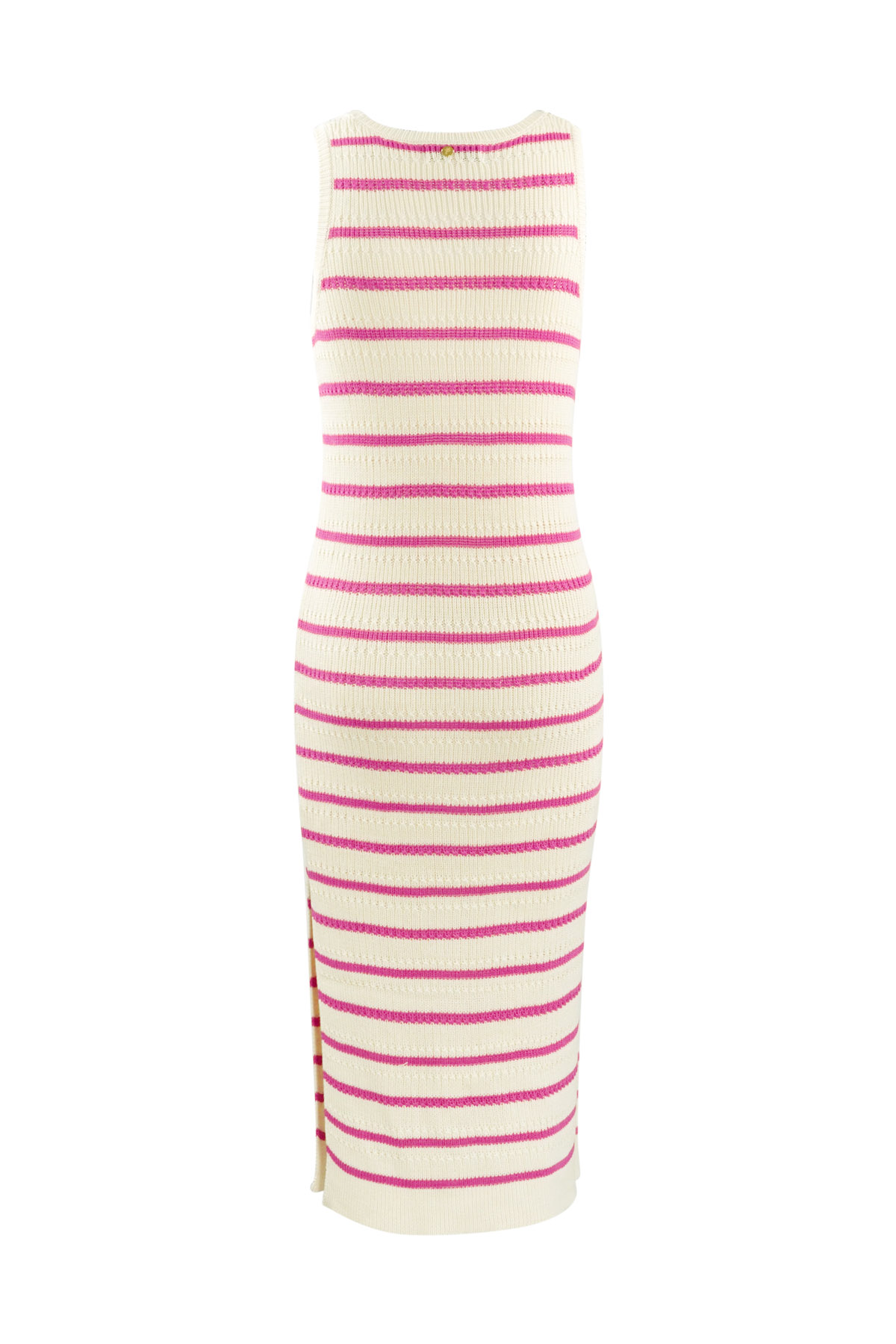 Knitted dress with stripes - fuchsia Picture7