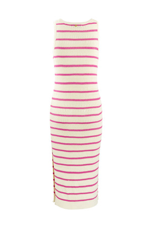 Knitted dress with stripes - fuchsia h5 Picture7