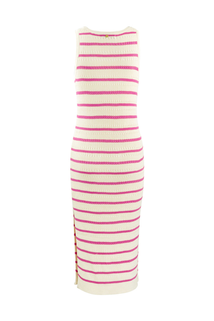 Knitted dress with stripes - fuchsia Picture7