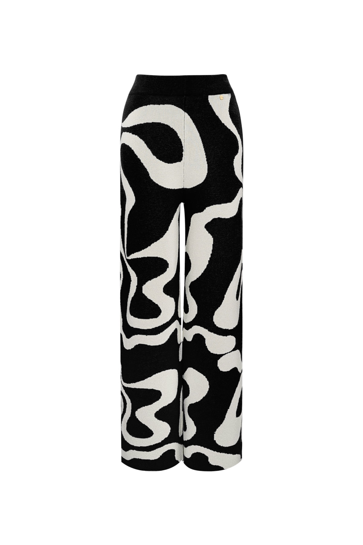 Pantalón orgánico estampado rayas - blanco y negro
