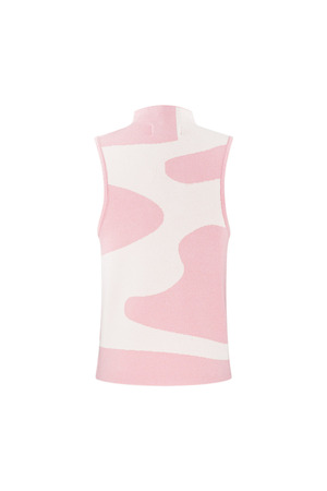 Sleeveless top organic stripes - pink white h5 Picture7