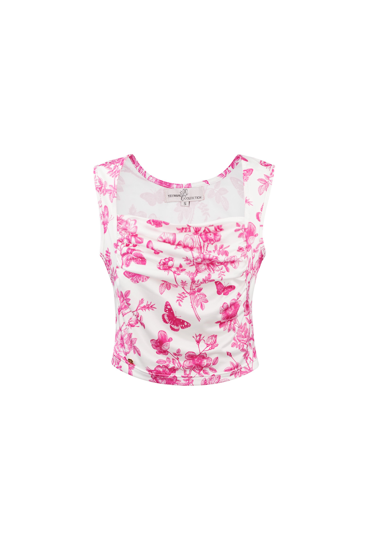 Flower butterfly top - fuchsia  2