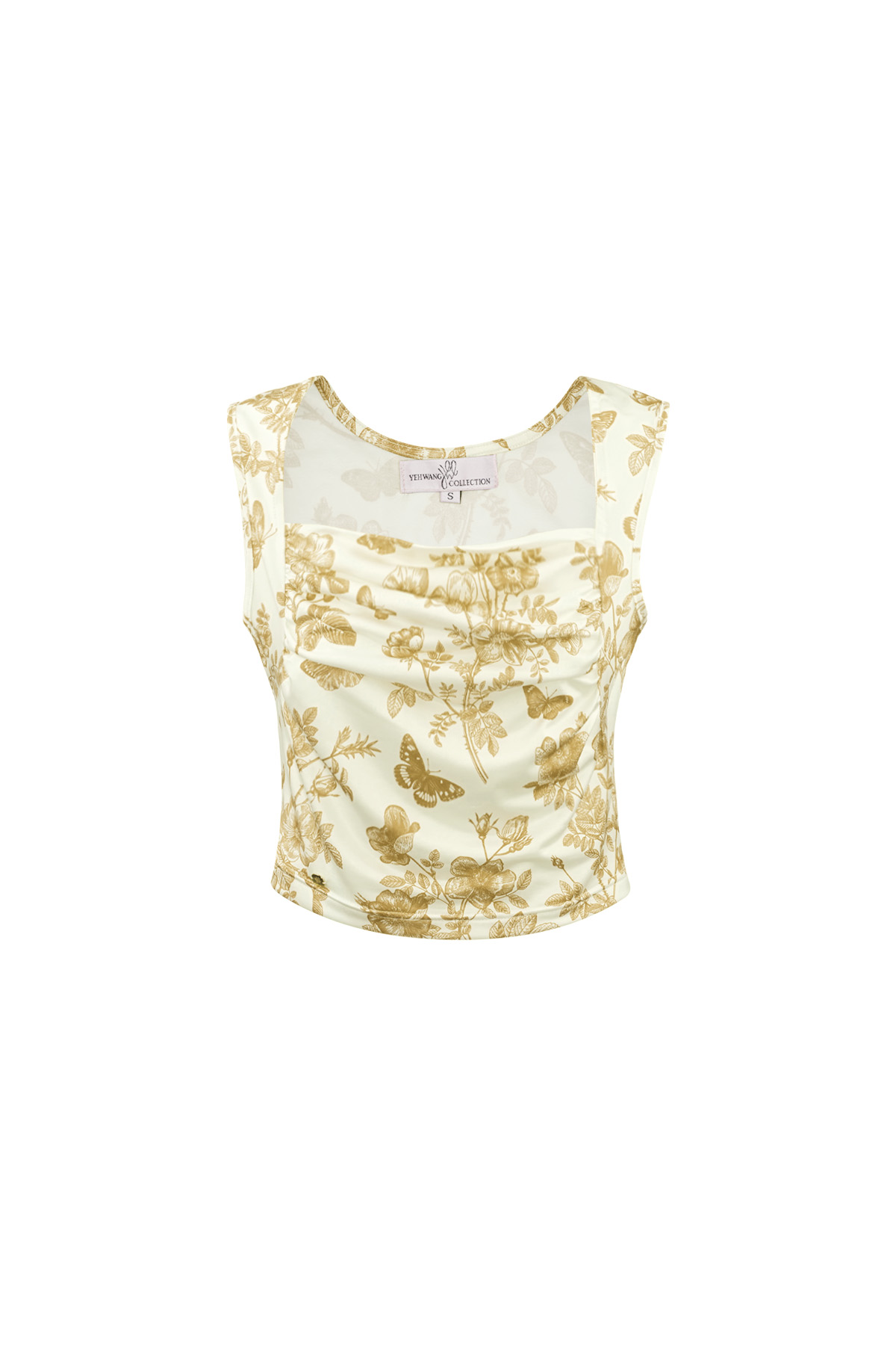 Flower butterfly top - beige  2