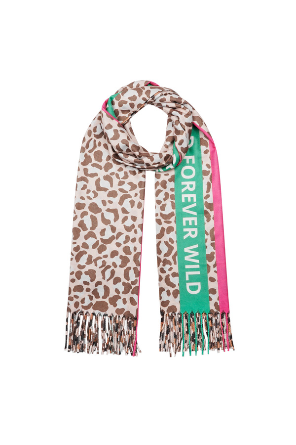 Forever wild scarf - pink/green