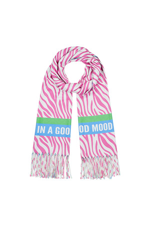 kleurrijke sjaal in a good mood - roze-groen h5 