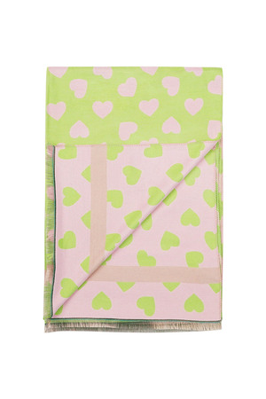Happy hearts scarf - green h5 Picture4