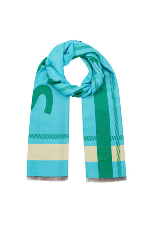 Happy scarf - blue / green h5 